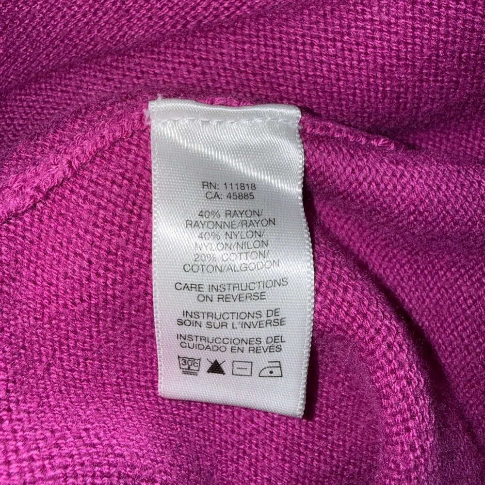 Michael Kors Pink Sweater Top Button Shoulder Short Sleeve Knit Size L